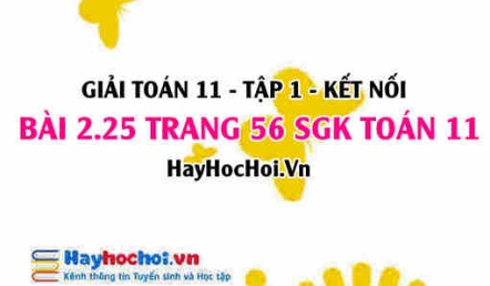 Giải bài 2.25 trang 56 Toán 11 tập 1 SGK Kết nối tri thức